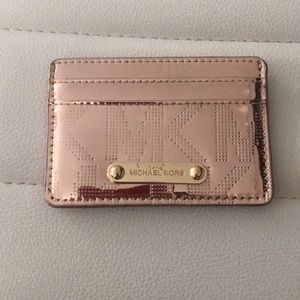 Rose Gold Michael Kors Card Case